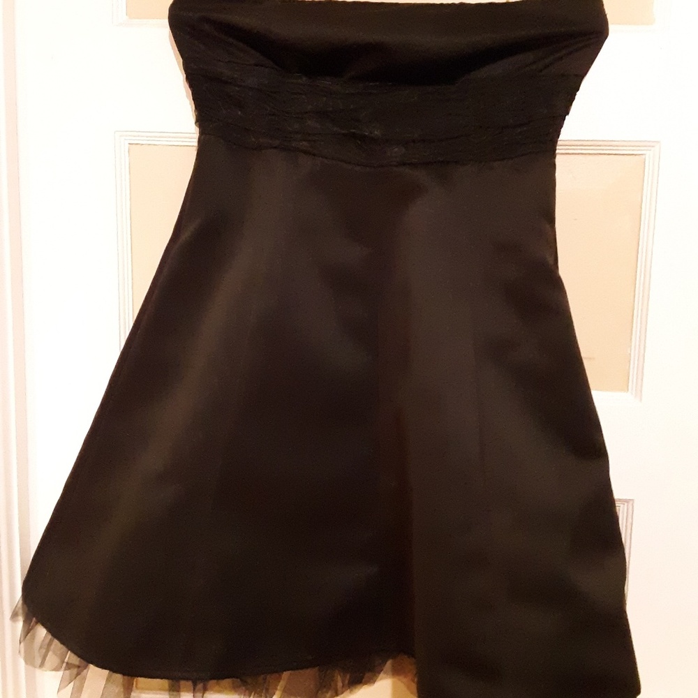 Strapless tulle dress
